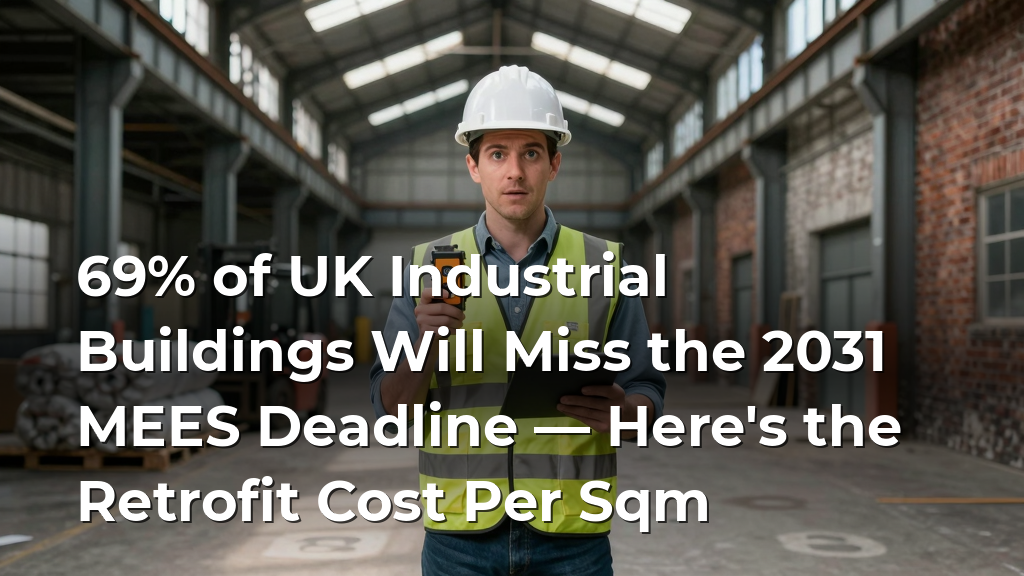 69% of UK Industrial Buildings Will Miss the 2031 MEES Deadline — Here's the Retrofit Cost Per Sqm