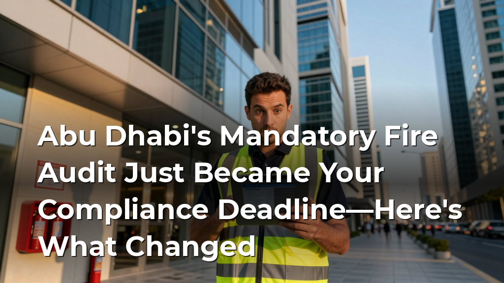 Abu Dhabi's Mandatory Fire Audit Just Became Your Compliance Deadline—Here's What Changed