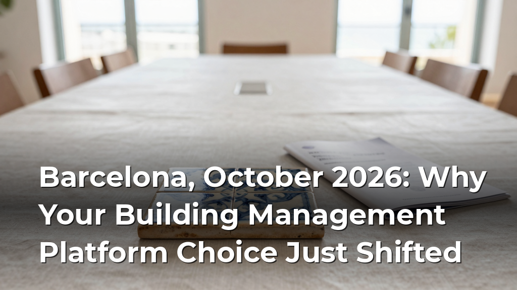 Barcelona, October 2026: Why Your Building Management Platform Choice Just Shifted