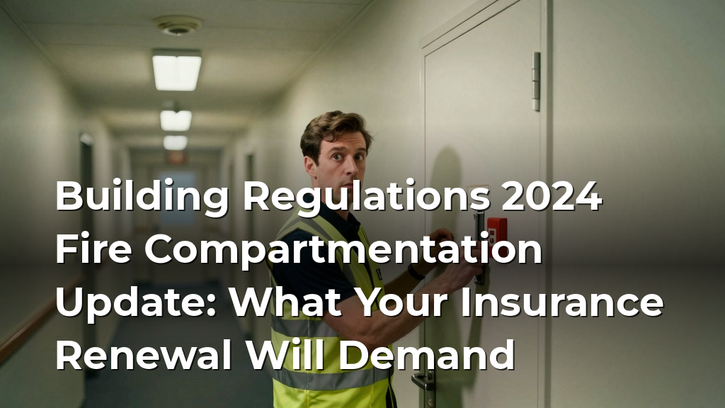 Building Regulations 2024 Fire Compartmentation Update: What Your Insurance Renewal Will Demand