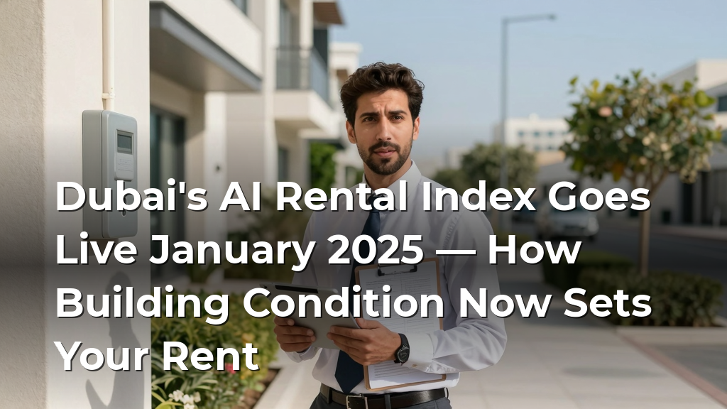 Dubai's AI Rental Index Goes Live January 2025 — How Building Condition Now Sets Your Rent