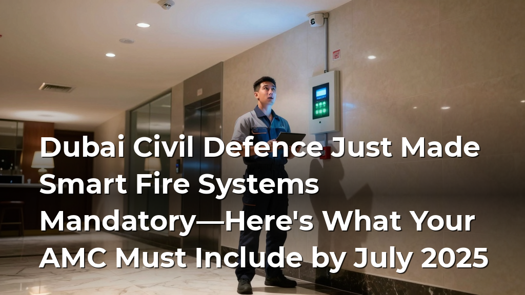Dubai Civil Defence Just Made Smart Fire Systems Mandatory—Here's What Your AMC Must Include by July 2025