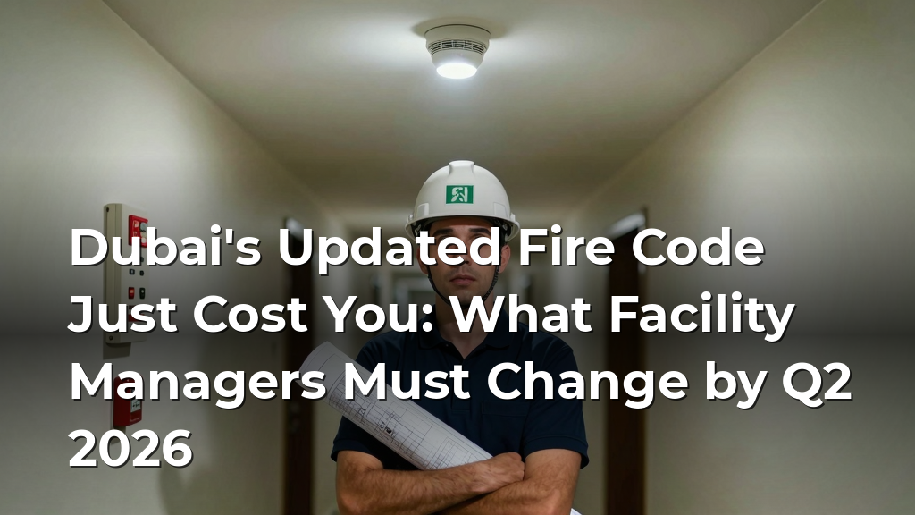 Dubai's Updated Fire Code Just Cost You: What Facility Managers Must Change by Q2 2026