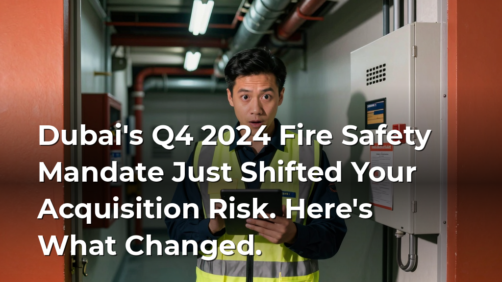 Dubai's Q4 2024 Fire Safety Mandate Just Shifted Your Acquisition Risk. Here's What Changed.