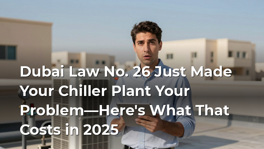 Dubai Law No. 26 Just Made Your Chiller Plant Your Problem—Here's What That Costs in 2025