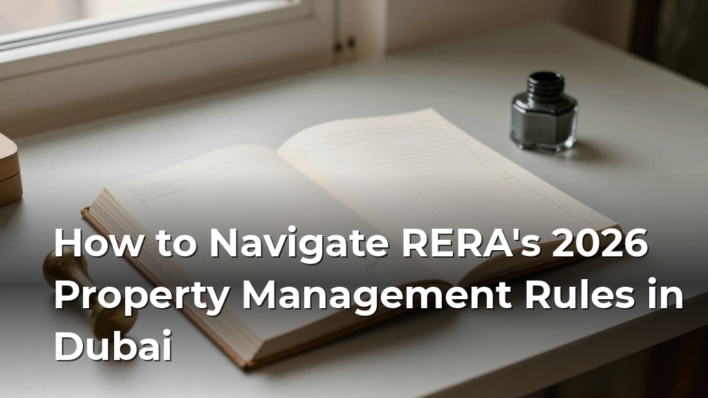 How to Navigate RERA's 2026 Property Management Rules in Dubai