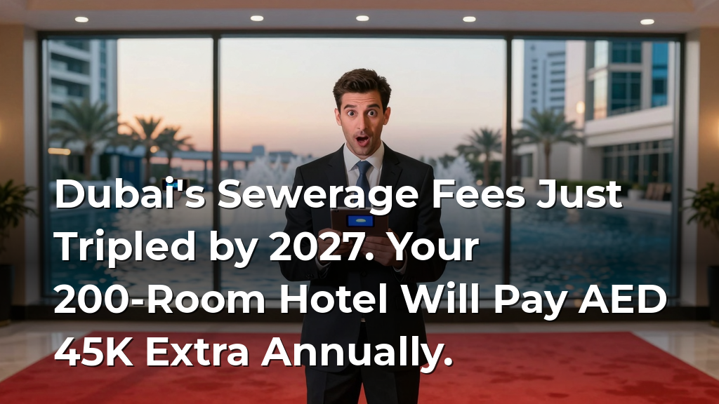 Dubai's Sewerage Fees Just Tripled by 2027. Your 200-Room Hotel Will Pay AED 45K Extra Annually.