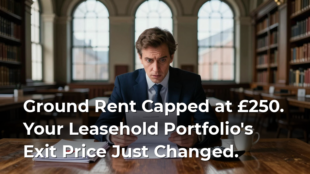 Ground Rent Capped at £250. Your Leasehold Portfolio's Exit Price Just Changed.