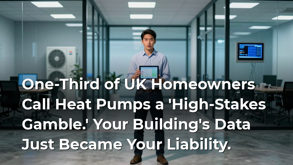 One-Third of UK Homeowners Call Heat Pumps a 'High-Stakes Gamble.' Your Building's Data Just Became Your Liability.