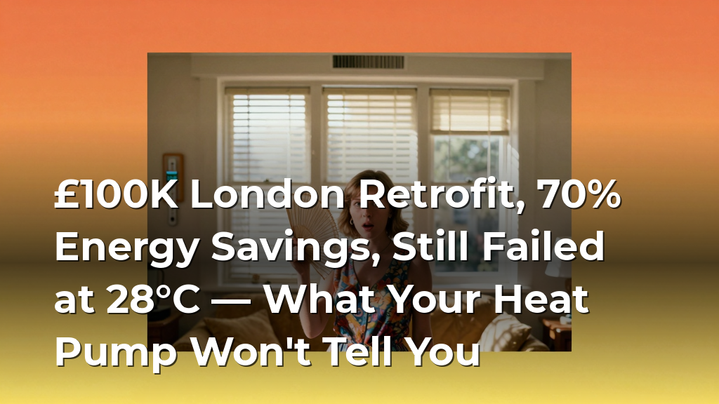 £100K London Retrofit, 70% Energy Savings, Still Failed at 28°C — What Your Heat Pump Won't Tell You