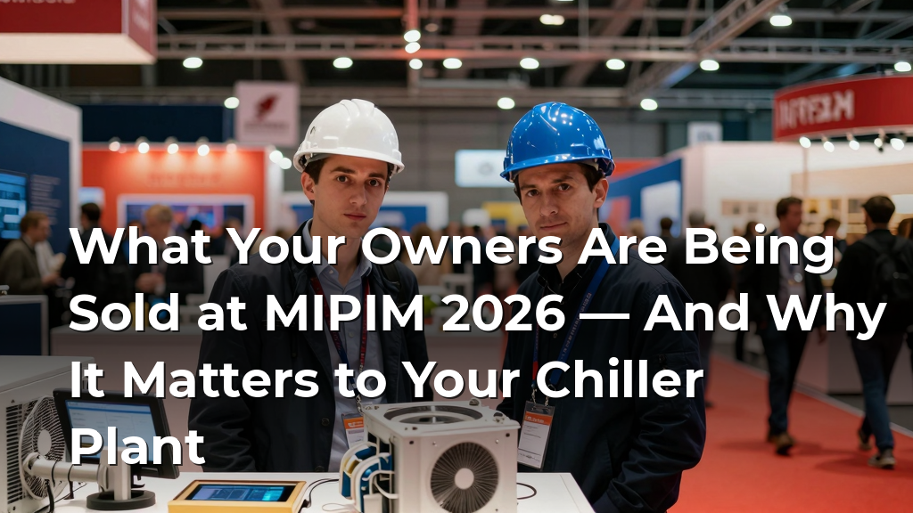 What Your Owners Are Being Sold at MIPIM 2026 — And Why It Matters to Your Chiller Plant