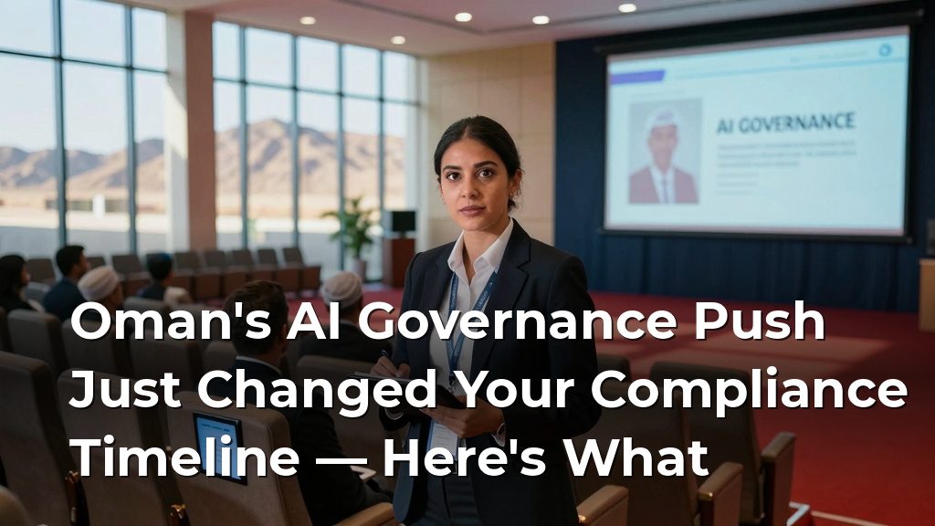 Oman's AI Governance Push Just Changed Your Compliance Timeline — Here's What