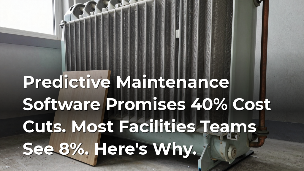 Predictive Maintenance Software Promises 40% Cost Cuts. Most Facilities Teams See 8%. Here's Why.