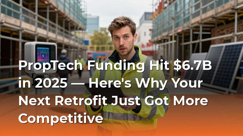 PropTech Funding Hit $6.7B in 2025 — Here's Why Your Next Retrofit Just Got More Competitive