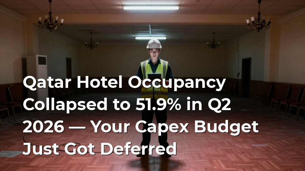 Qatar Hotel Occupancy Collapsed to 51.9% in Q2 2026 — Your Capex Budget Just Got Deferred