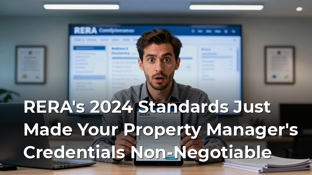 RERA's 2024 Standards Just Made Your Property Manager's Credentials Non-Negotiable