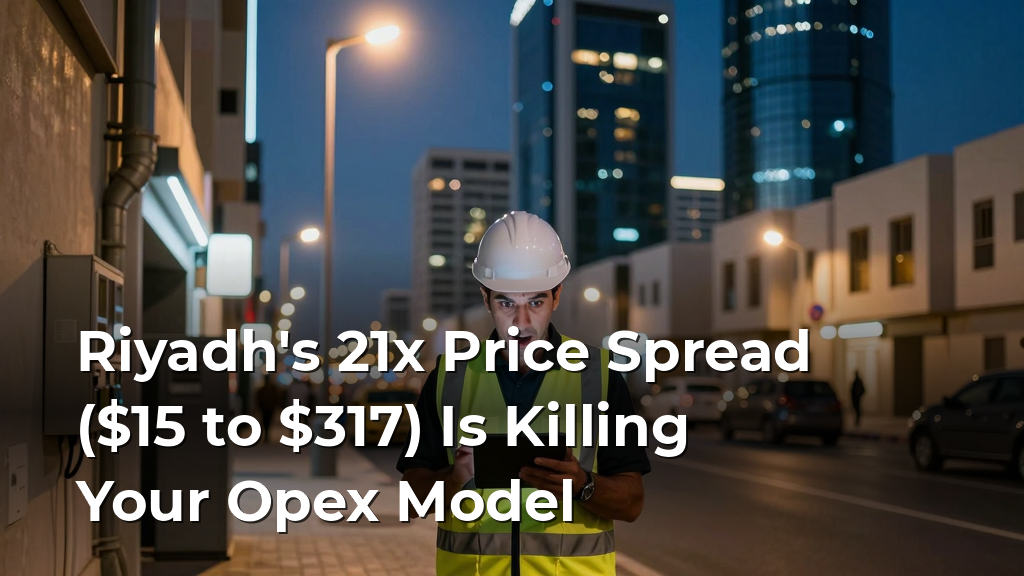 Riyadh's 21x Price Spread ($15 to $317) Is Killing Your Opex Model