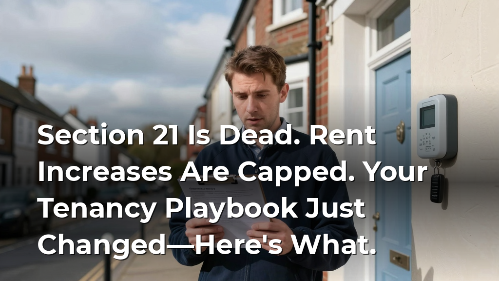 Section 21 Is Dead. Rent Increases Are Capped. Your Tenancy Playbook Just Changed—Here's What.