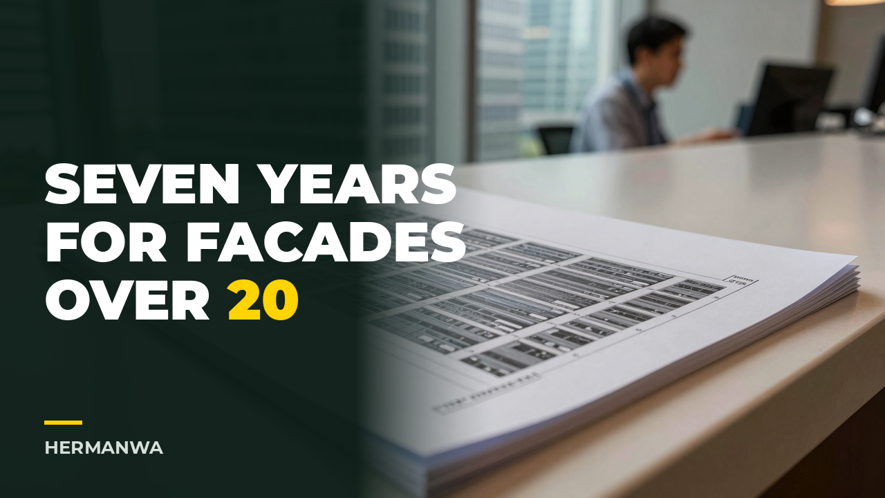 Seven years for facades over 20 years old