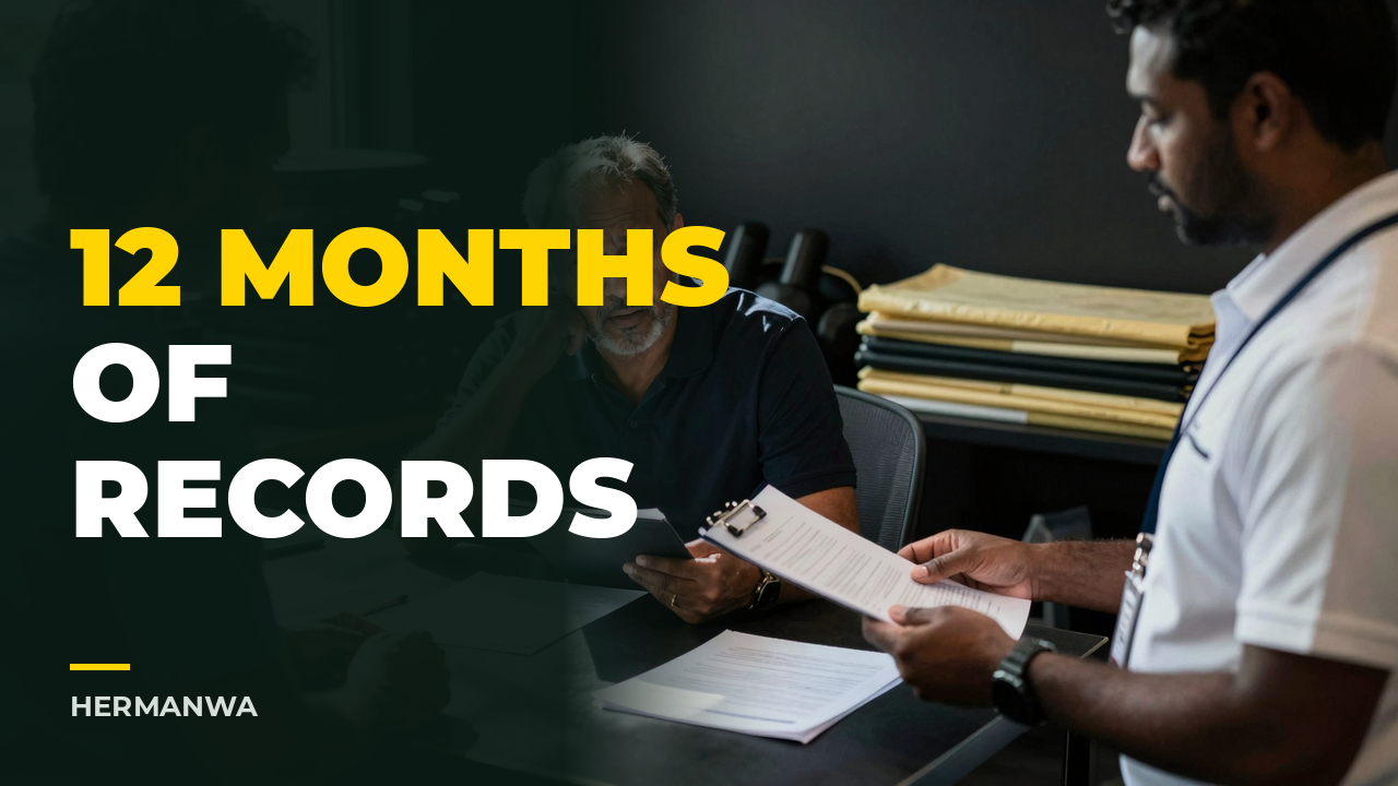 The week after Hyrox, an inspector asks for 12 months of records