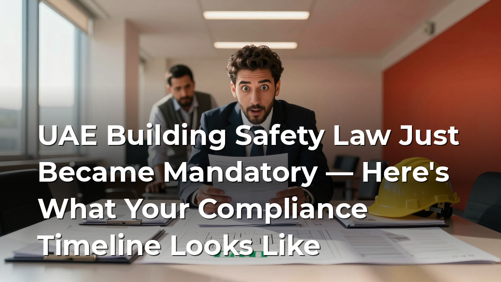 UAE Building Safety Law Just Became Mandatory — Here's What Your Compliance Timeline Looks Like