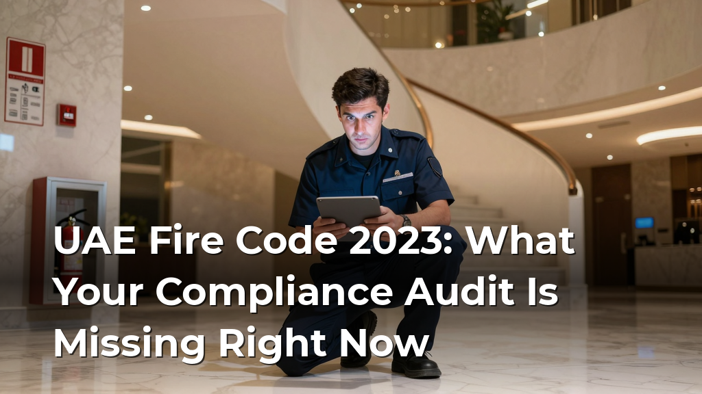 UAE Fire Code 2023: What Your Compliance Audit Is Missing Right Now