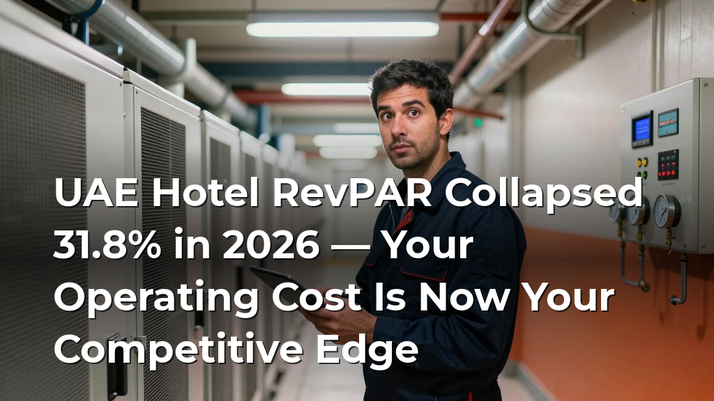 UAE Hotel RevPAR Collapsed 31.8% in 2026 — Your Operating Cost Is Now Your Competitive Edge