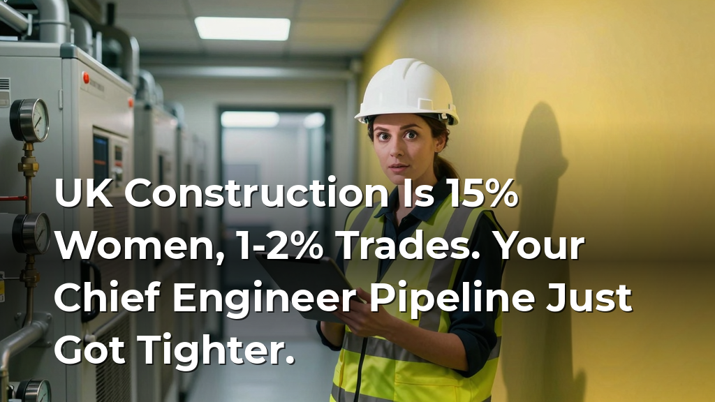 UK Construction Is 15% Women, 1-2% Trades. Your Chief Engineer Pipeline Just Got Tighter.