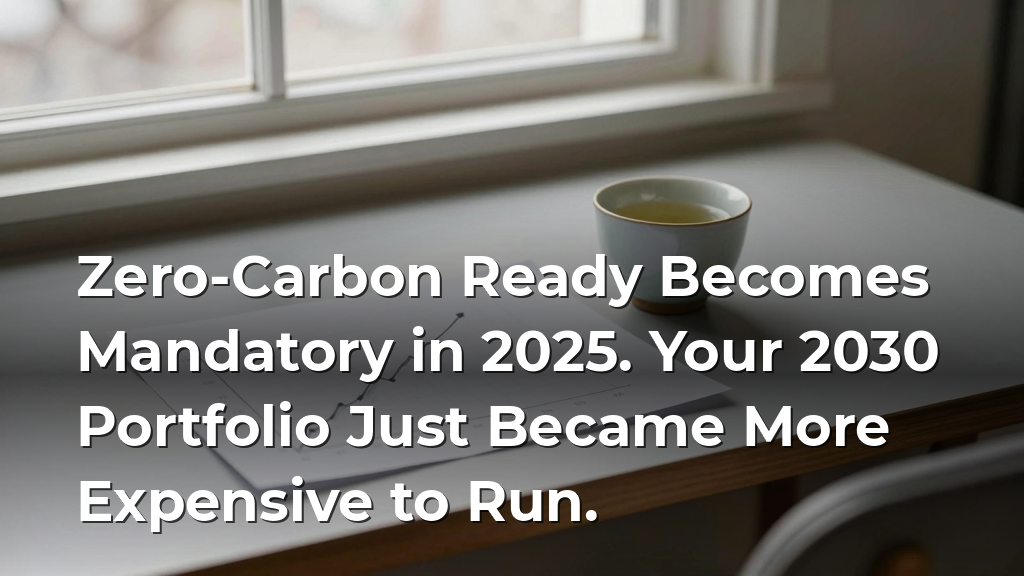Zero-Carbon Ready Becomes Mandatory in 2025. Your 2030 Portfolio Just Became More Expensive to Run.