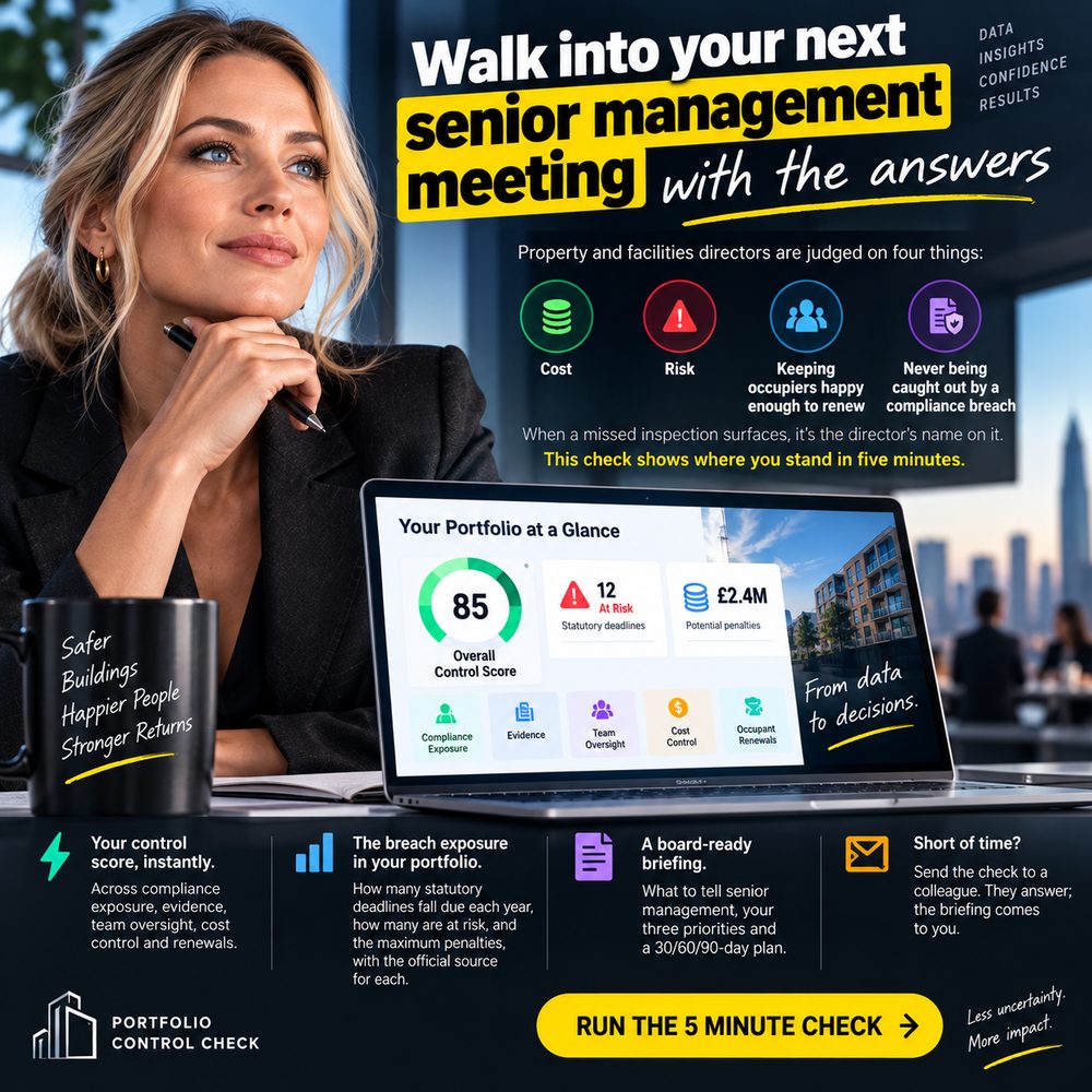 Director's Risk Check: walk into your next senior management meeting with the answers. Run the free 5-minute check for UK portfolios.